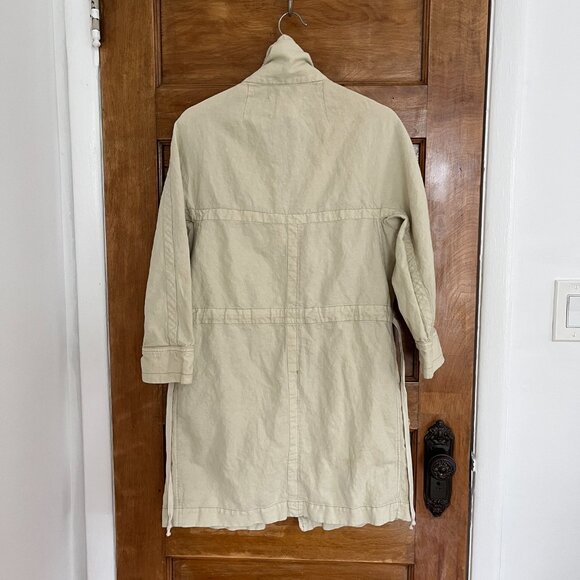 Etoile Isabel Marant Cotton Linen Blend Cream Jacket - Sz S - Picture 7 of 12